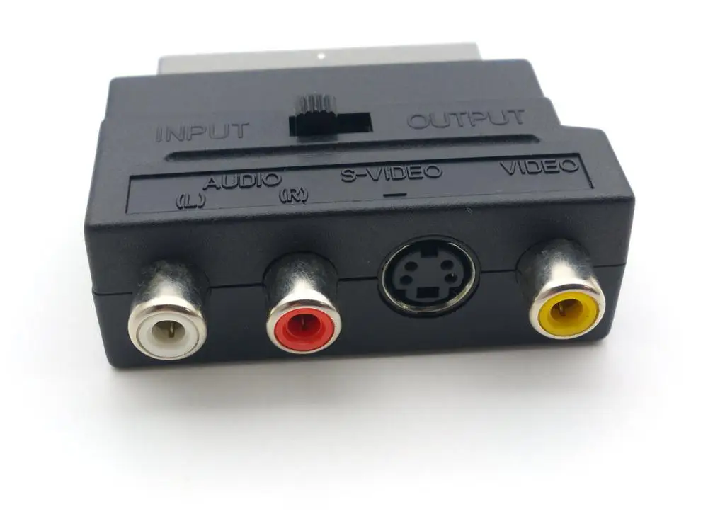 NEW RGB Scart TO Composite 3RCA S-Video AV TV Audio Adapter or Video DVD Recorder TV ADAPTER