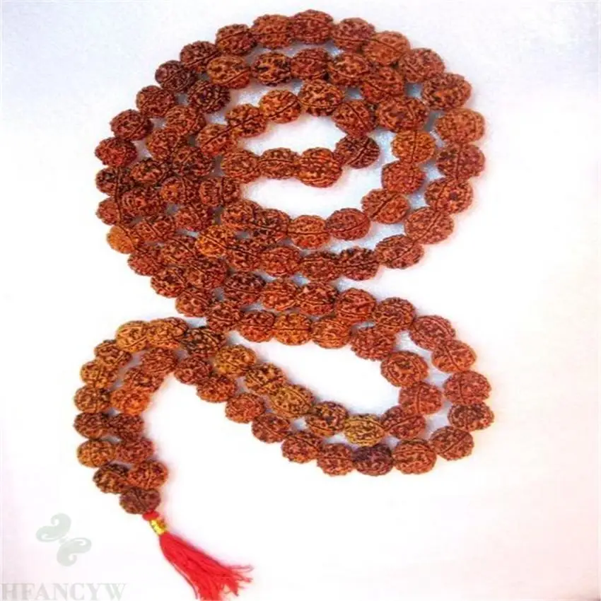 

18-20mm Rudraksha Bracelet Gemstone yoga Unisex Zazen Handcrafted men Tibet silver pray mala Prayer