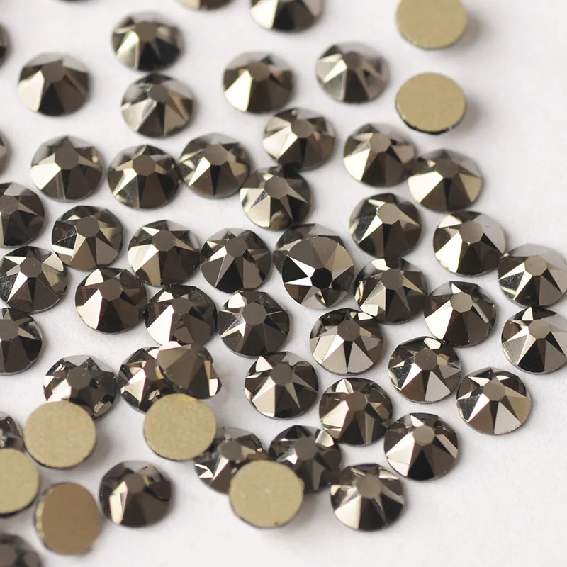 YANRUO 2088NoHF All Sizes Jet Hematite Strass Stones And Crystals Craft Gems Flat Back Non Hotfix Rhinestones For Nails