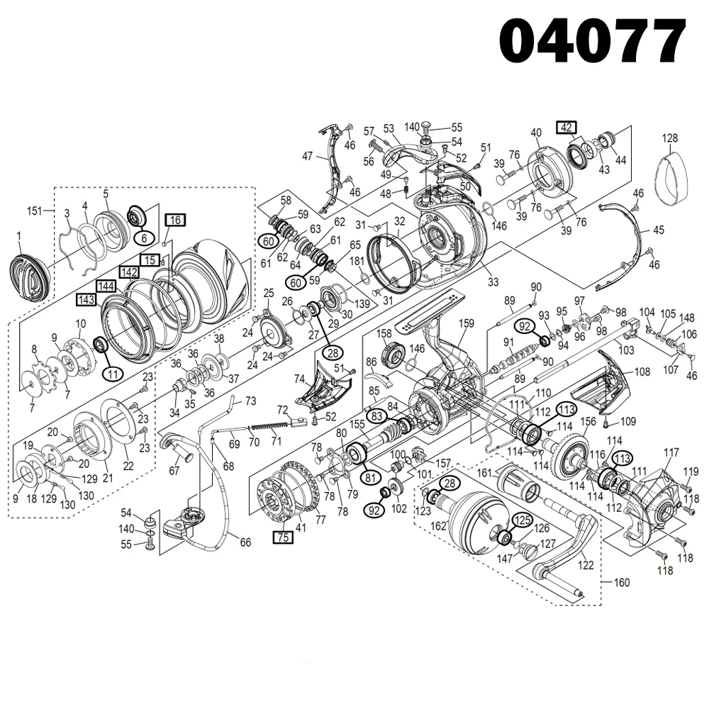 Fishing Reel Stainless Steel Ball Bearings Kit For Shimano 20 Stella SW 6000PG 6000HG 04077 04078 Spinning Reels Bearing Kits