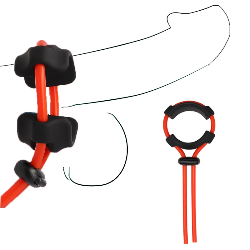Silicone Penis Rings Adjustable Rope Bdsm Cock Scrotum Stretcher Sex Toys for Men Masturbators Ring Bondage Erection Cock Ring
