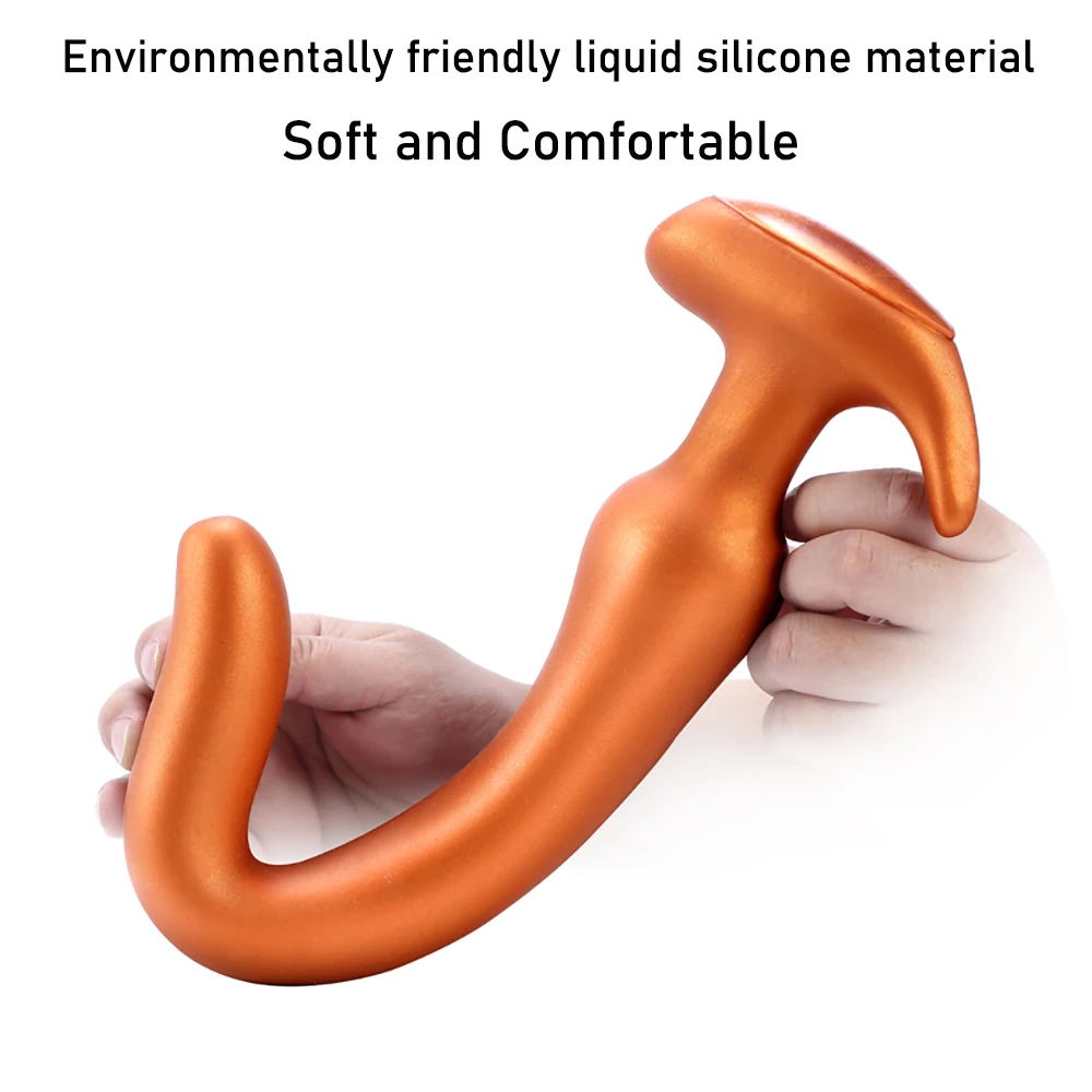 Liquid Silicone Overlength Anal Plug Dildos Anal Dilator Long Butt Plug Stimulates the Vagina and Anus Massage Prostate Sex Toys