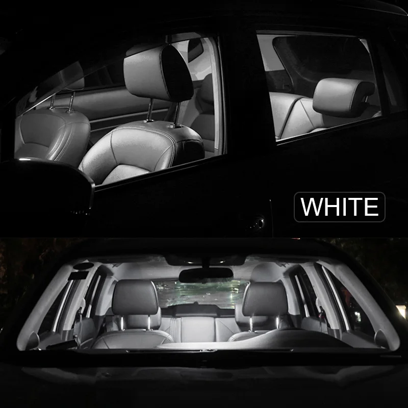 10pcs White Canbus Car Accessories LED Interior Lights Kit For 2003-2009 Peugeot 307 CC Cabriolet Map Dome License Plate Light