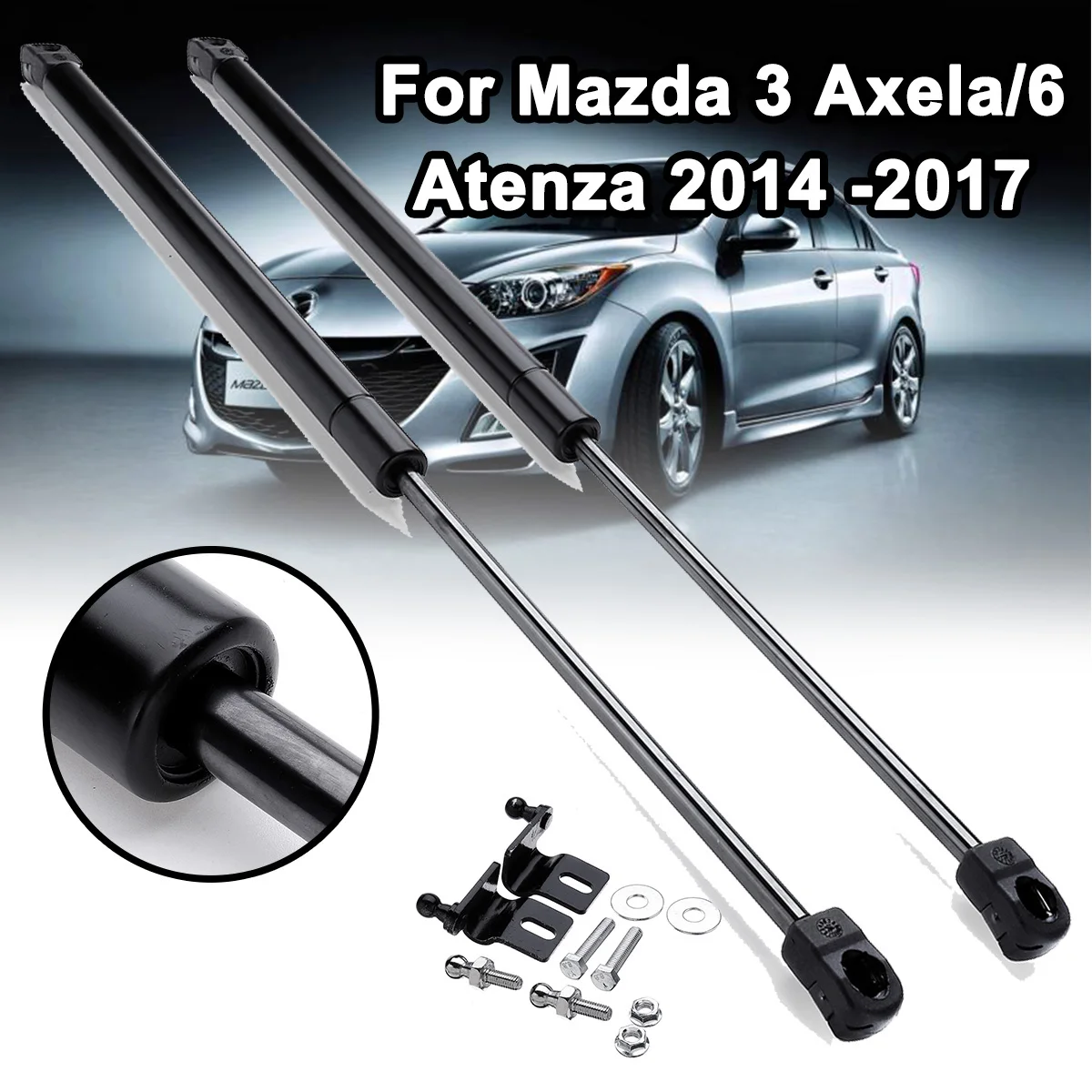 1Set Car Hood Shock Damper Engine Cover Supporting For Mazda 3 Axela/6 atenza 2014 -2017 Auto Gas Spring Struts Lift Damper