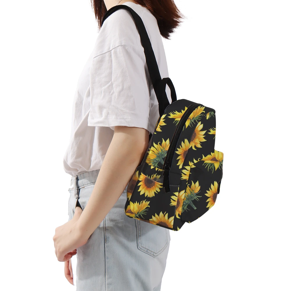 Deanfun Mini mochilas para niñas con estampado 3D de Margarita amarilla, Mochila pequeña para mujeres, mochila bonita para niños, mochilas escolares