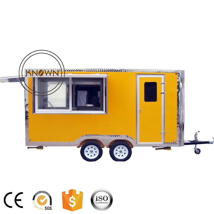 Customized Food trailercart/truck With fridge/freezer, Hot Dog warmer,deep fryer, Oven And With Free Shipping By Sea