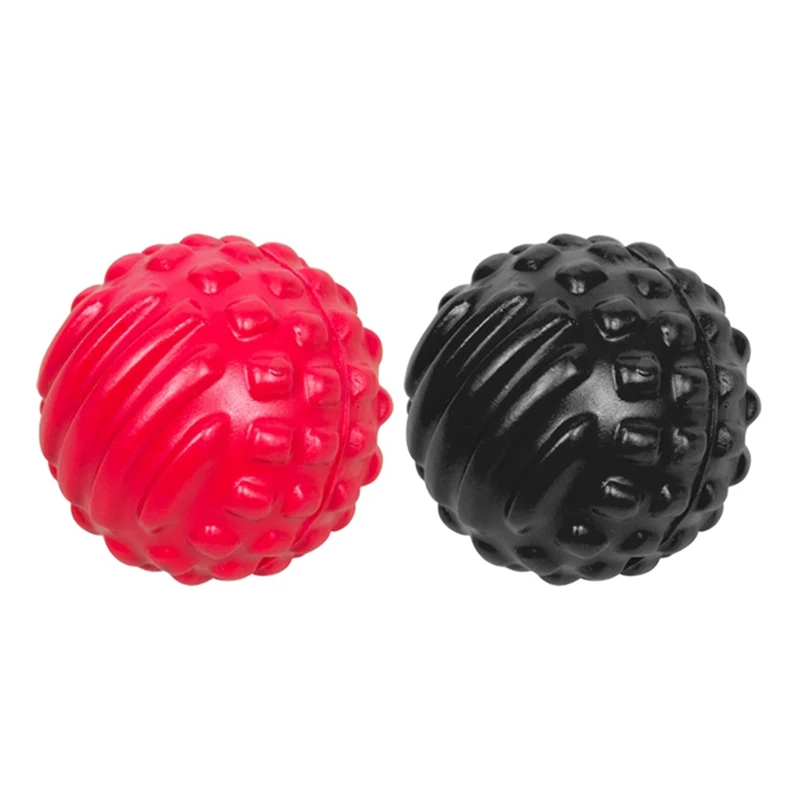 2Pcs Pu Foam Bump Fascia Ball Muscle Relaxation Fitness Massage Ball Waterproof - Red & Black