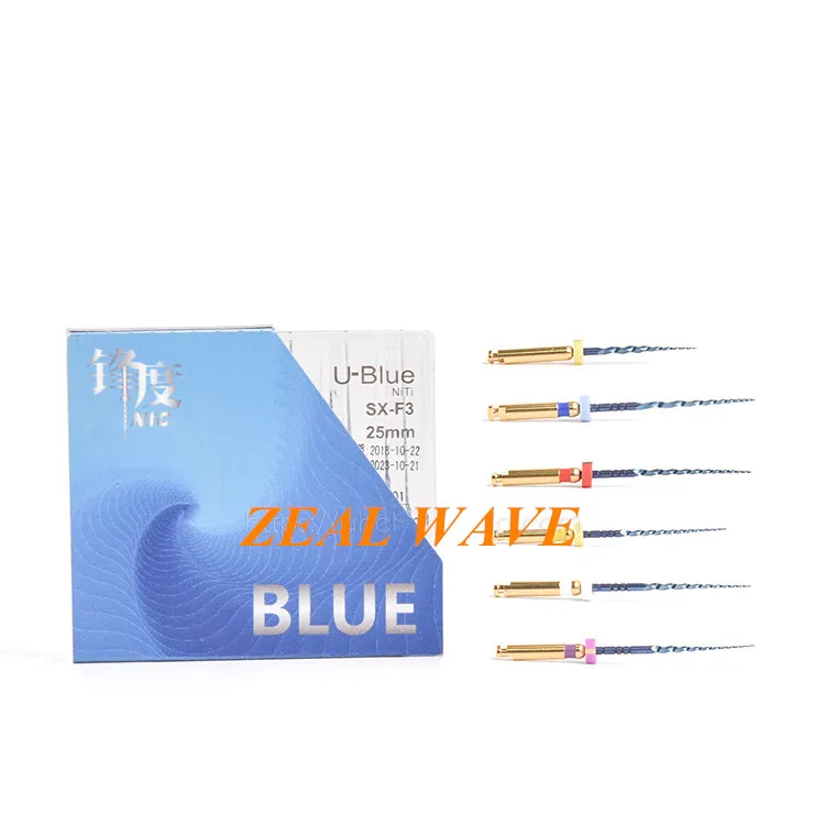 

U-Blue Root Canal File Root Canal Preparation Heat Activated Nickel Titanium Root Canal File Can Be Pre-Bent Speed Hang 6 Pack