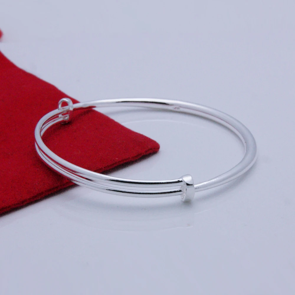 Fashion 925 sterling silver stretching Bracelet bangle for woman silver color delicate jewelry Wholesale jewelry