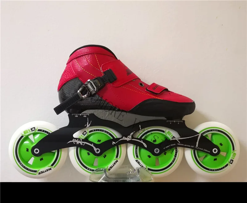 2 Layers Carbon Fiber Inline Speed Skates Boots with CNC Skating Base F1 MATTER Gi3 Roller Wheel 90mm 100mm 110mm Tyre Sneaker