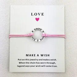 Dance Dancer Charm Bracelets Love Wish Heart Women&Men Boys Girls Unisex Fashion Jewelry Friendship Gifts Card
