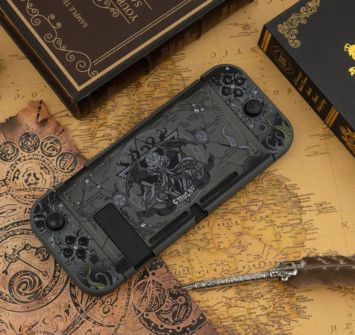 Schwarz Cthulhu Nintendo Schalter Abdeckung Fall Für Jungen Kawaii Transparent Dockable Harte PC Schutzhülle Für Controller Joy-Con