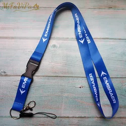 1 PC MiFaViPa Blue Embraer Neck Strap Chaveiro Key Chain Flight Crew Llavero Lanyard Keychain for ID Card Holder Fashion Trinket