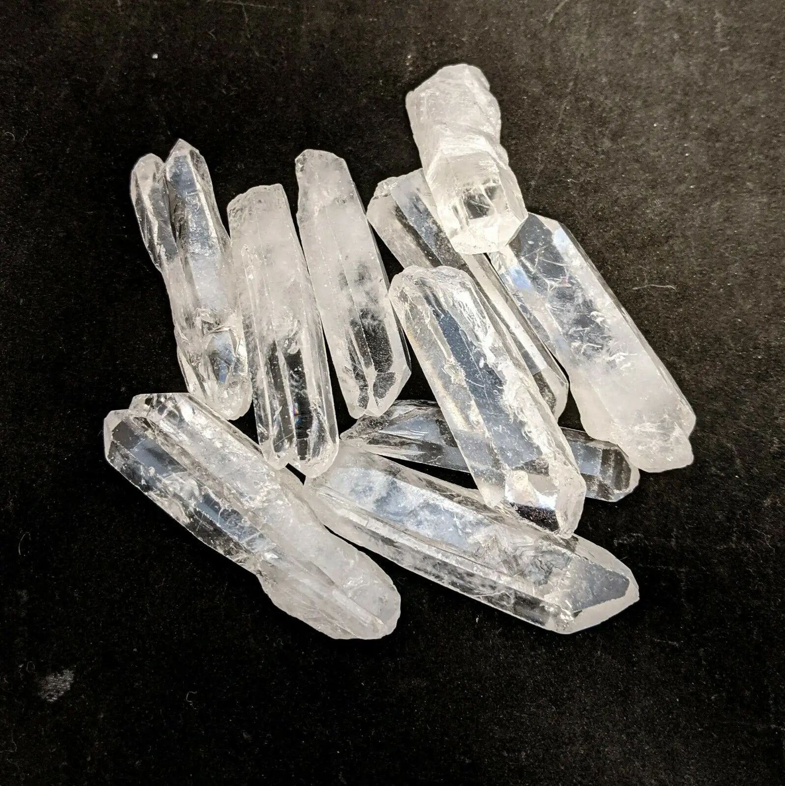 

Natural Clear Quartz Crystal Points Terminated Wand Specimen