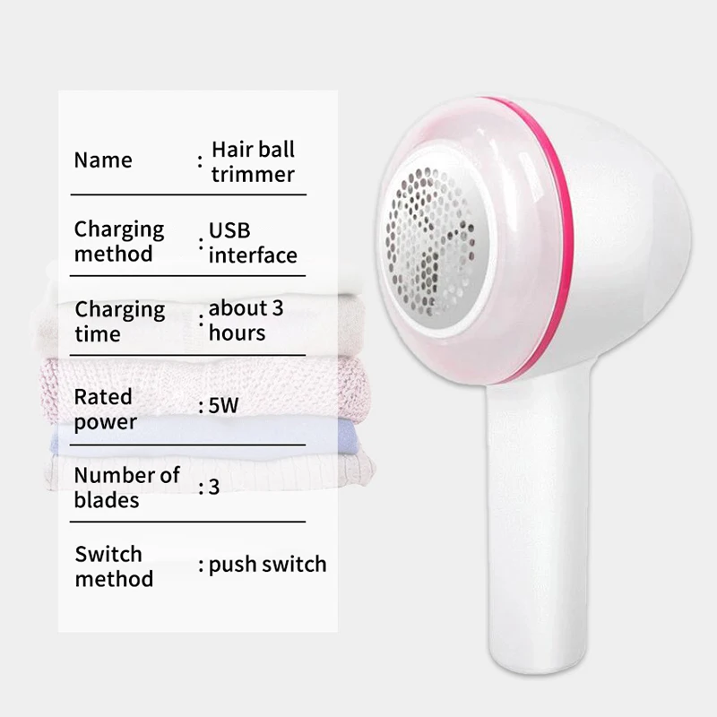 Penghilang Serat Mesin Cukur Portabel Pemangkas Depilator Pakaian Dapat Diisi Ulang Usb Depilator Daya Tinggi