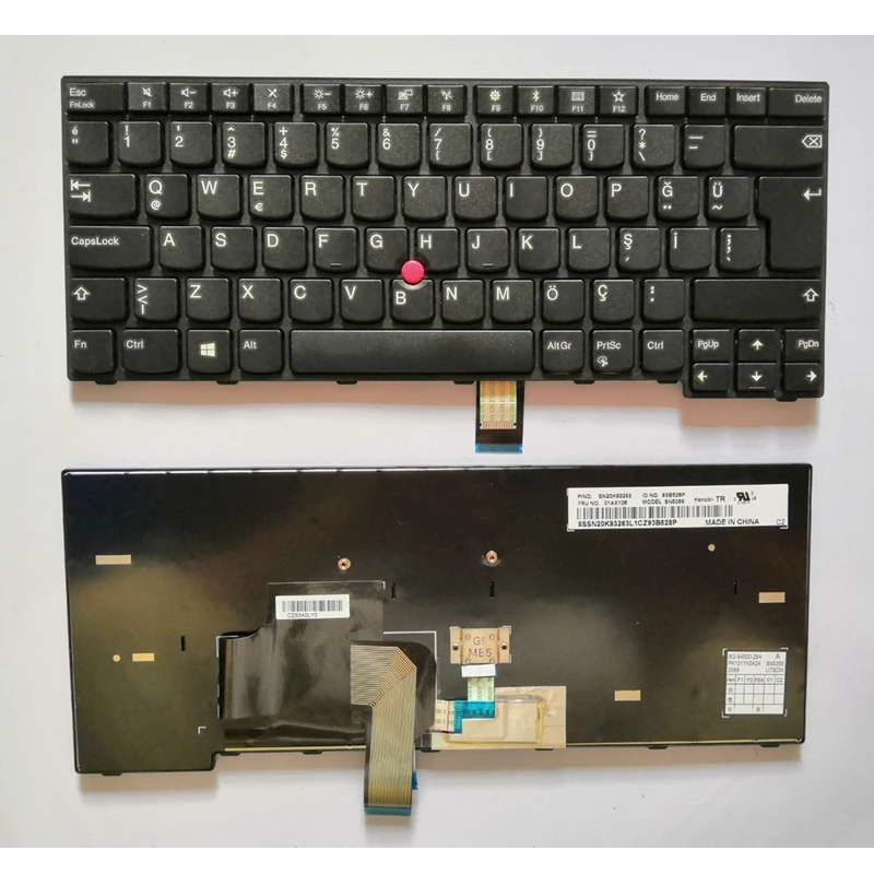 Imagem -03 - Teclado Portátil para Lenovo Qwerty Espanhol e Espanhol Eua sp br it ar tr fr ru Reino Unido E470 E470c E475 Fru 01ax040 Novo