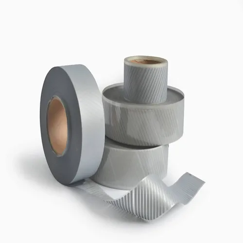 Imagen 2 del producto Cinta reflectante de sarga de 5cm, película de vinilo de transferencia de calor de alta visibilidad, plateada brillante, bricolaje para pegatina de ropa, 5cm x 1m