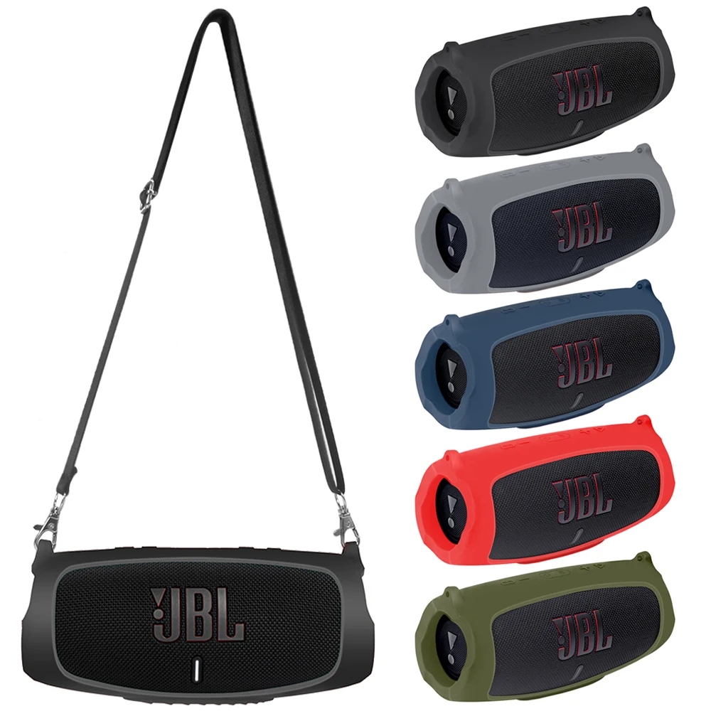 

ZOPRORE Newest Outdoor Travel Silicone Case Cover Skin With Belt for JBL Charge 5 Portable Wireless Bluetooth Speaker