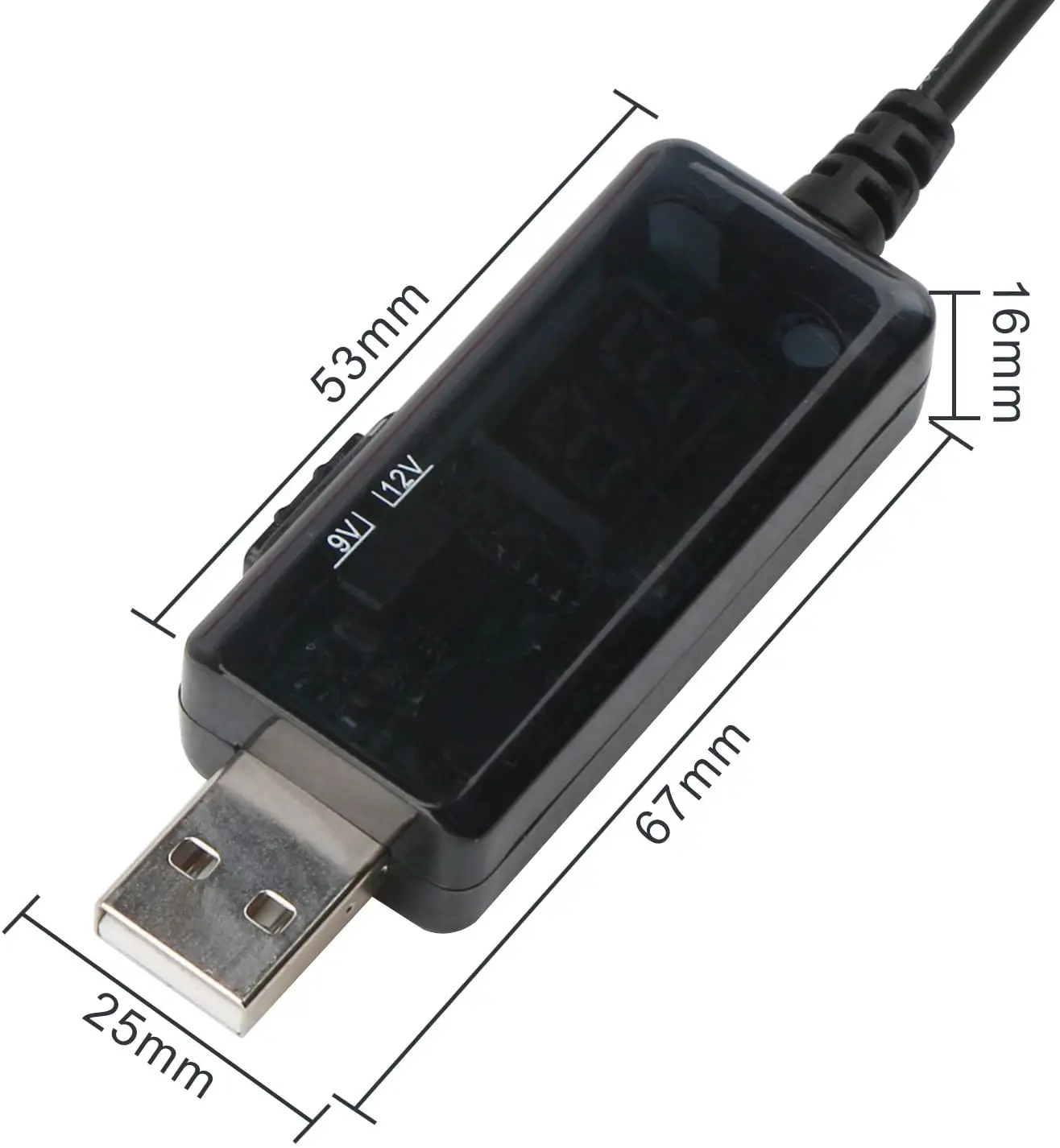 USB a 9v, da 5v a 12v Step Up, cavo USB DC 5V Boost a 9V 12V convertitore di tensione 1A Step-up Volt Transformer regolatore di potenza Lin