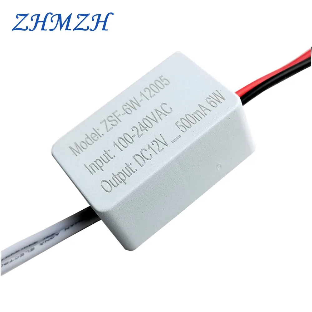 DC12V LED Driver 6W Fan Power Supply AC220V to DC12V Constant Current Constant Voltage 500mA Low Voltage For Cabinet Lamp