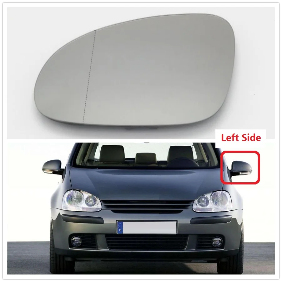 Left Driver Side For VW Golf V MK5 2006 2007 2008 2009 Car-Styling Car Door Side Mirror  Heated  Glass