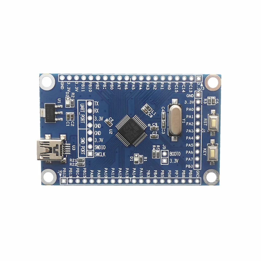 

Макетная плата STM32F STM32F030C8T6 STM32F051C8T6 STM32F072C8T6, минимальная системная плата, обучающая плата MCU, Экспериментальная плата oled