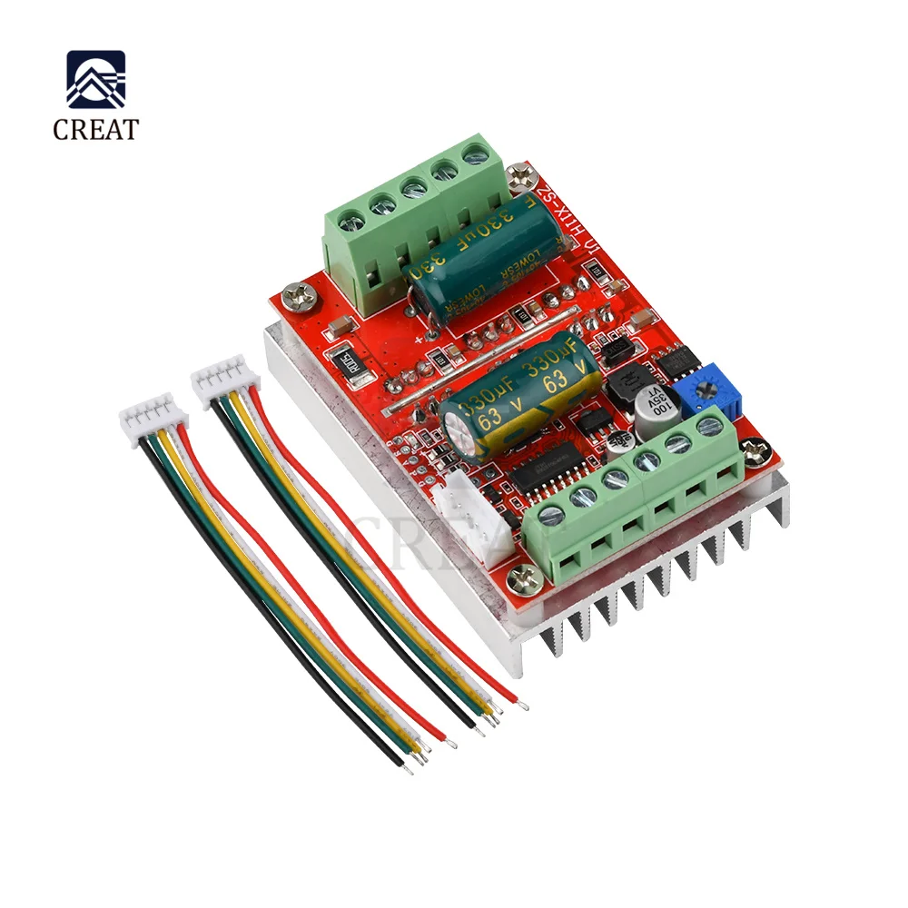 400W 6-60V 16A BLDC 3 Phases DC Hall Brushless Motor Driver Controller Board 12V 24V 48V PWM PLC with Forward/Reverse/Brake