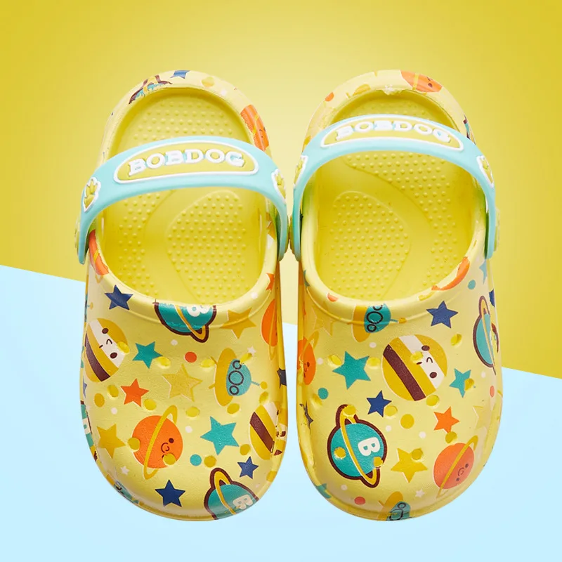 Bobdog Fashion High Quality Children Girls Boys Slippers Cartoon Sandals Print Hole Shoes