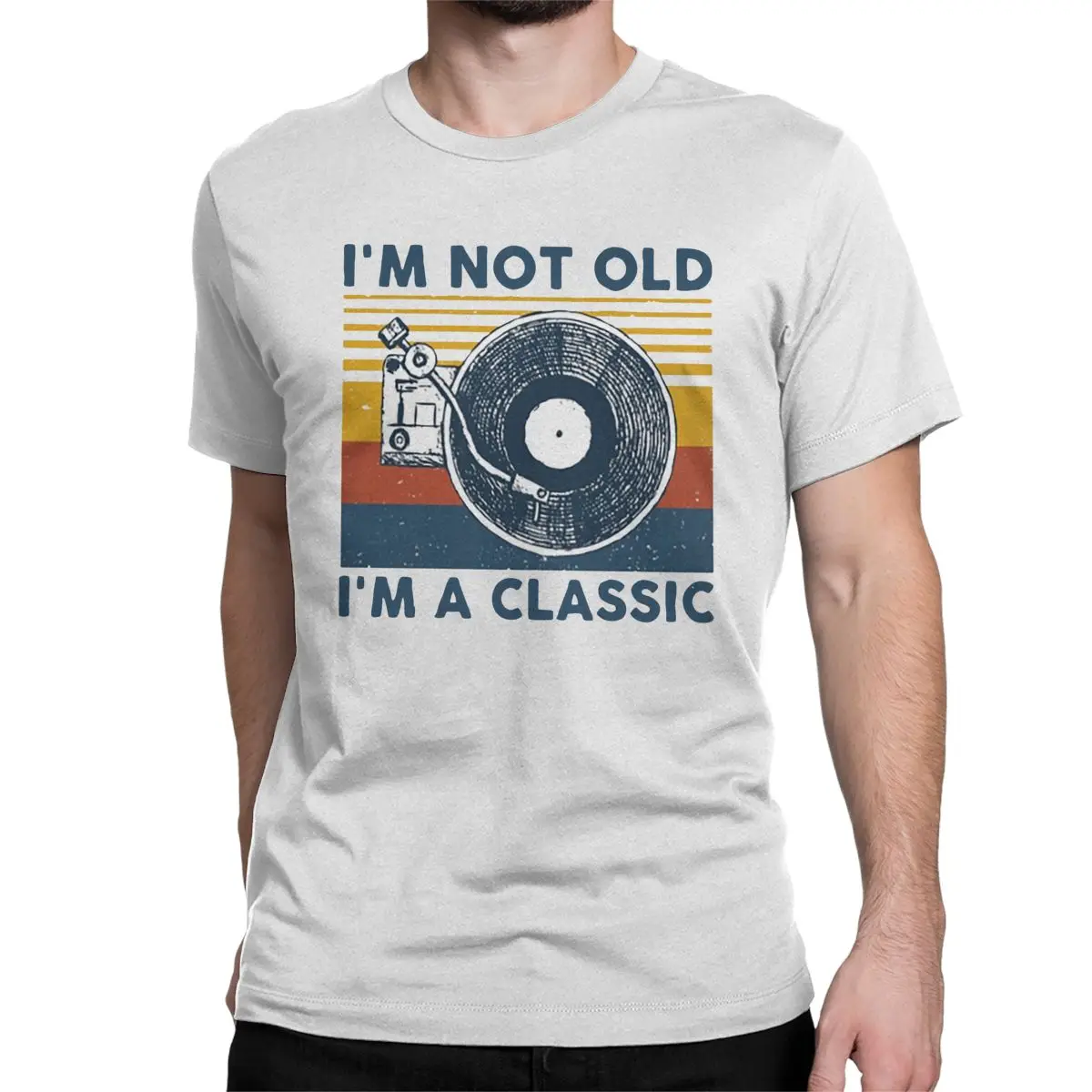 Vintage Dj I\'m Not Old I\'m A Classic T-Shirts Men Women T Shirts Funny Gifts for Music Lover Short Sleeve Tees Printed Tops