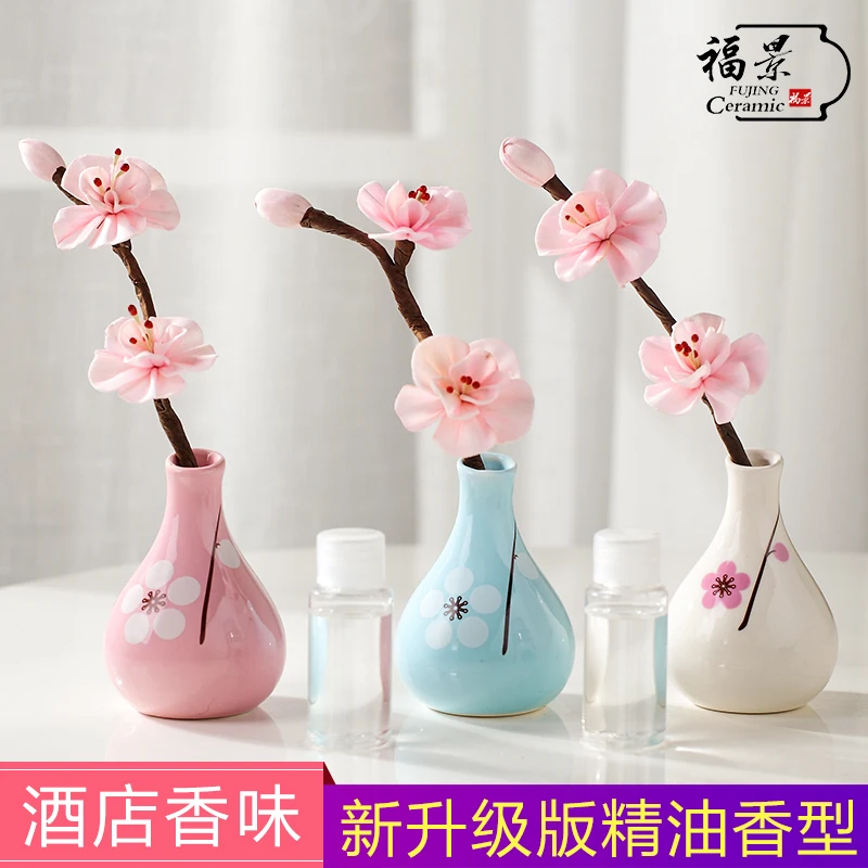 

Lovely indoor creative room bedroom living room flameless aromatherapy suit modern home decoration ceramic ornaments