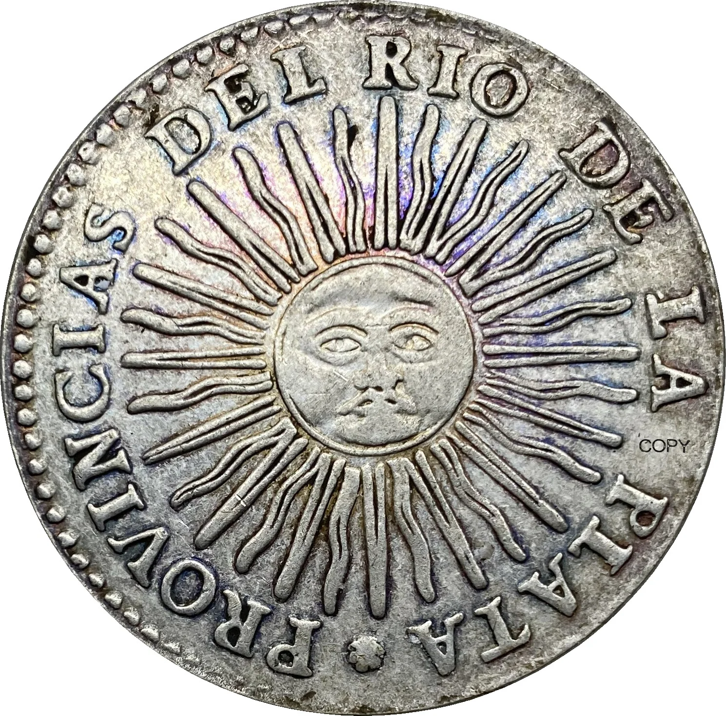 Argentina Coin 1831 Rio de la Plata, AR 8 reales Cupronickel Plated Silver Copy Coins