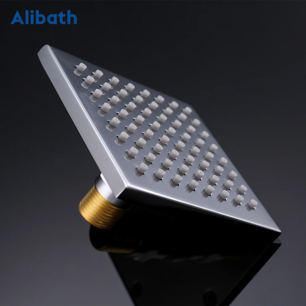 Bathroom Solid Brass Square Chrome Plated Body Shower Spray Jets Shower Head Sprayer Set Saving Water Massage Body Jet.