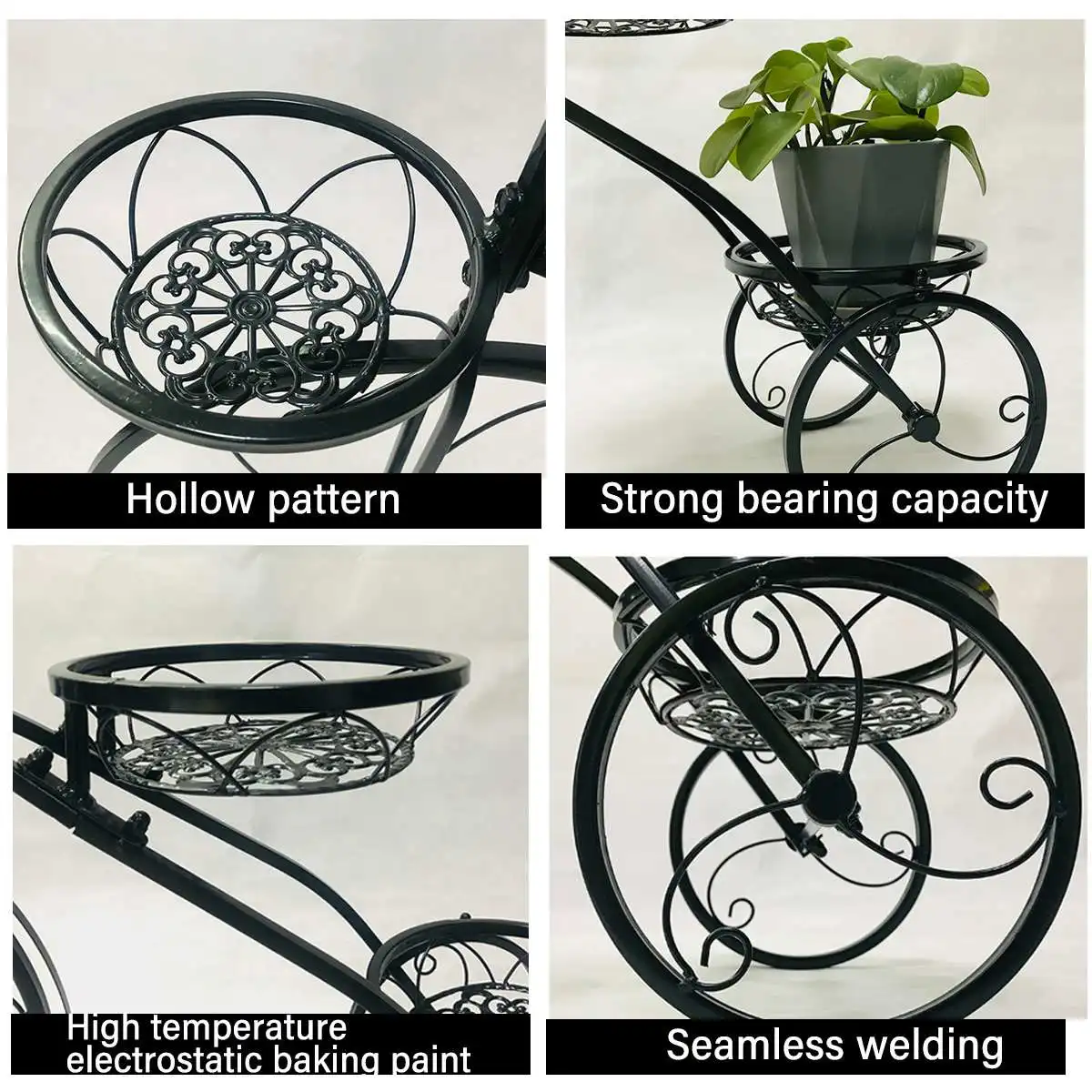 Eisen Anlage Regal Blume Rack Nordic Metall Boden Regal Multi-schicht Fahrrad Metall Regale Pflanzen Stehen Außen Metall Garten dekore