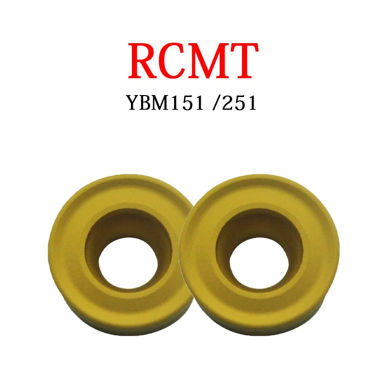 RCMT Inserts 1204 RCMT12 RCMT1204MO 1204MO YBM151 YBM251 10PCS Efficient And Durable Circular Arc CNC Face Milling Blades