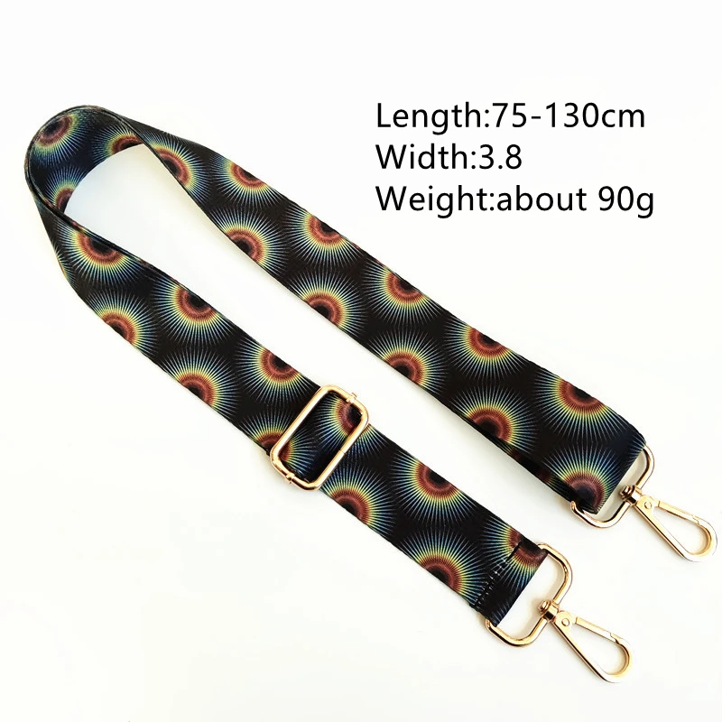 130 cm Bag Handle Bag Strap For Women DIY Shoulder Rainbow Handbag Accessories Cross Body Messenger Nylon Belts Bag Straps