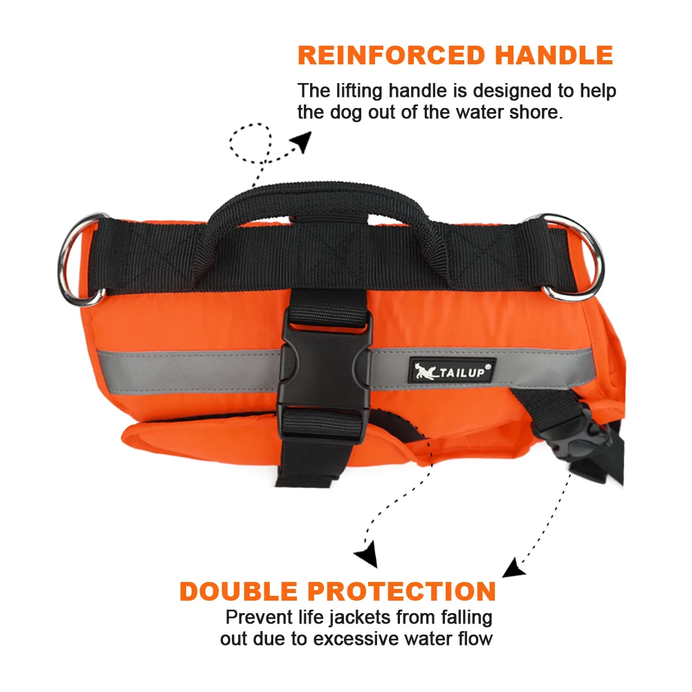 Dog Life Jacket Vests Outdoor Safety Clothes Big Dog Swimming Preserver Rescue Pet Life Vest Harness for Small Medium Large Dogs