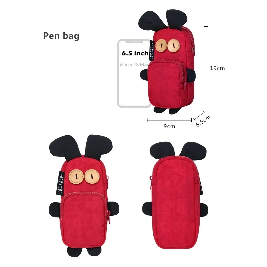 Imagem -02 - Estojo de Celular de Desenho Animado Bolsa para Caneta de Brinquedo tipo Coelho Carteira de Armazenamento para Artigos de Papelaria Material Escolar A6364