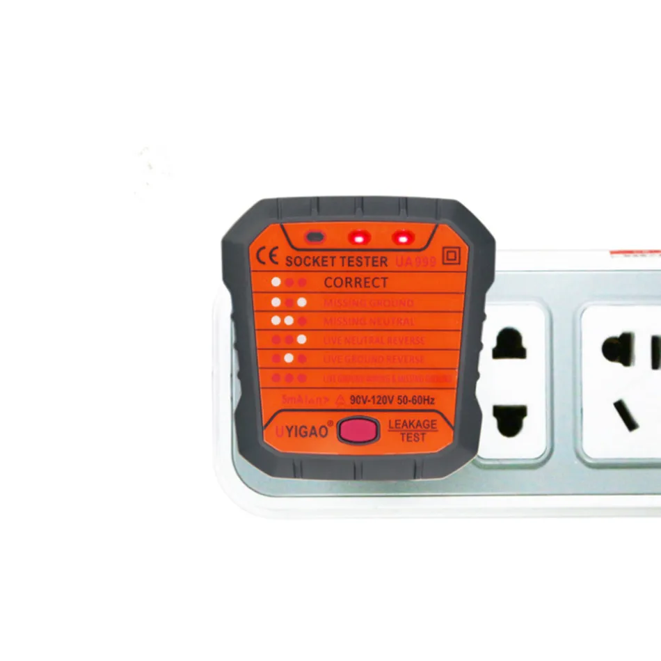 UA999 Socket Detector Multi-function Plug Leakage Polarity US Regulations Safety Tester Outlet 50 ~ 60Hz