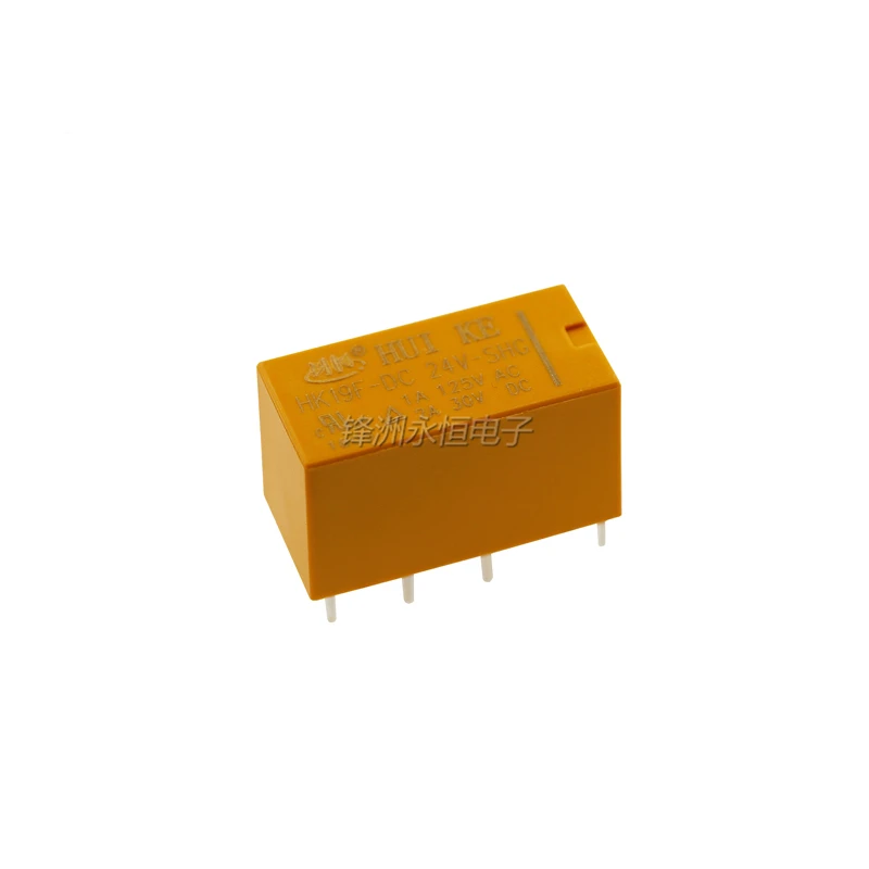 2Pcs HK19F-DC5V-SHG HK19F-DC12V-SHG HK19F-DC24V-SHG HK19F-DC3V-SHG DC9V Coil DPDT 8 Pin 2NO 2NC Mini Power Relays PCB Type