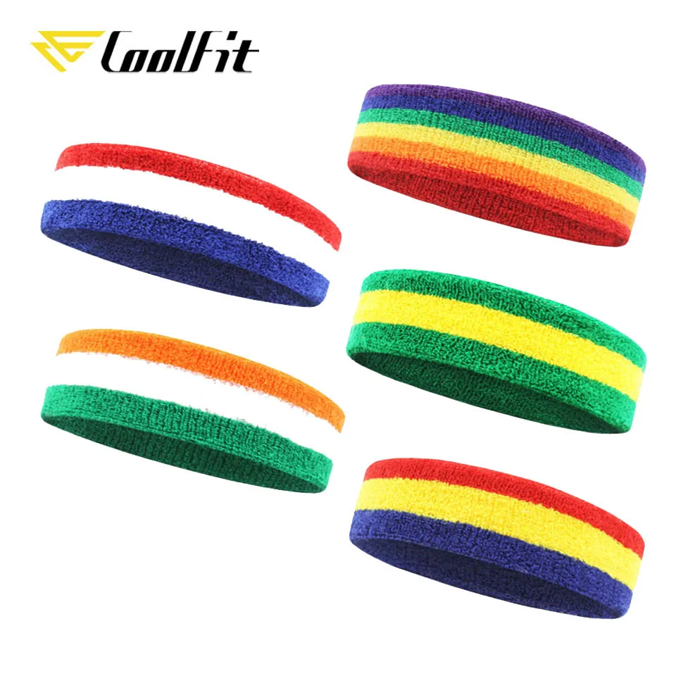 CoolFit Fitness Running Cycling Sweatband Sweat Headband Men Women Elastic Breathable Yoga Hair Bands Head Sweat Bands