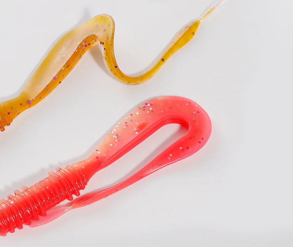 Noeby Weichköder mit vibrierenden Schwänzen 14cm 10cm 8cm 6cm – Original Wag Wobbler mit Fischgeruch für den Fischfang – Detail 9