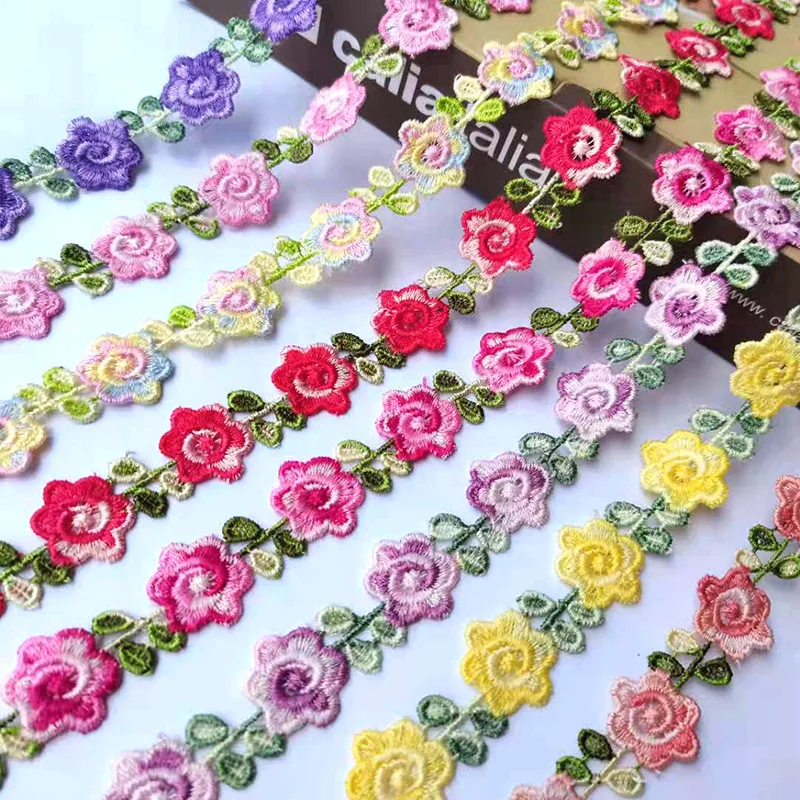 10yard/lot Lace Ribbon Flower Lace Fabric Polyester Garment Accessories Clothes Accessories Lace Trimmings