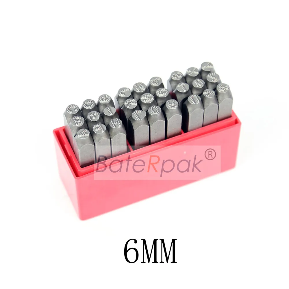 6/7/8mm A-Z Dotted steel seal,BateRpak car chassis Steel word punch stamp/matrix do stamp letters,27pcs/box