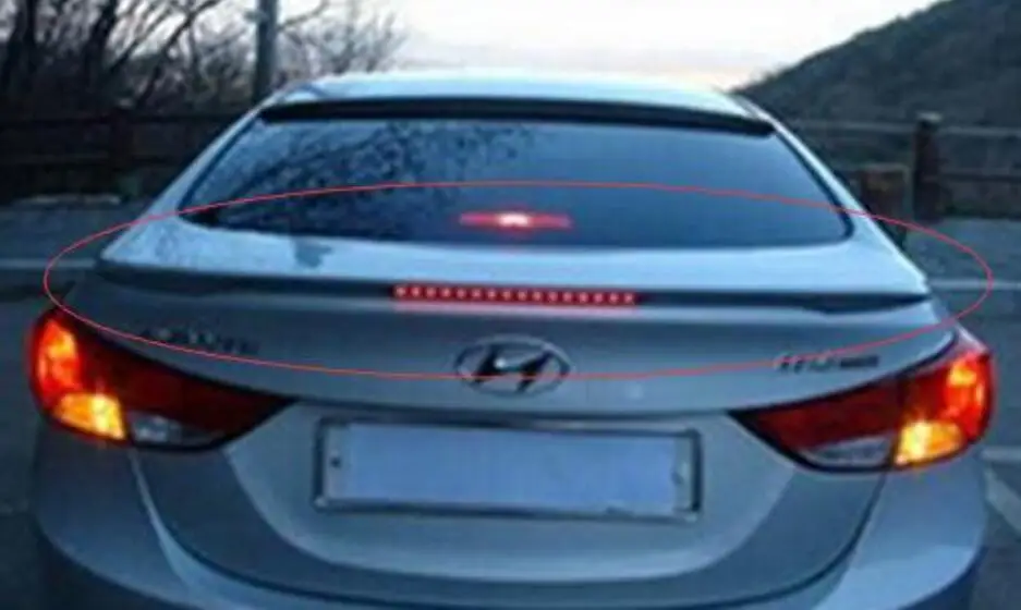 ABS Car Rear Wing Trunk Lip Spoiler With lamp For Hyundai Elantra 2012 2013 2014 2015