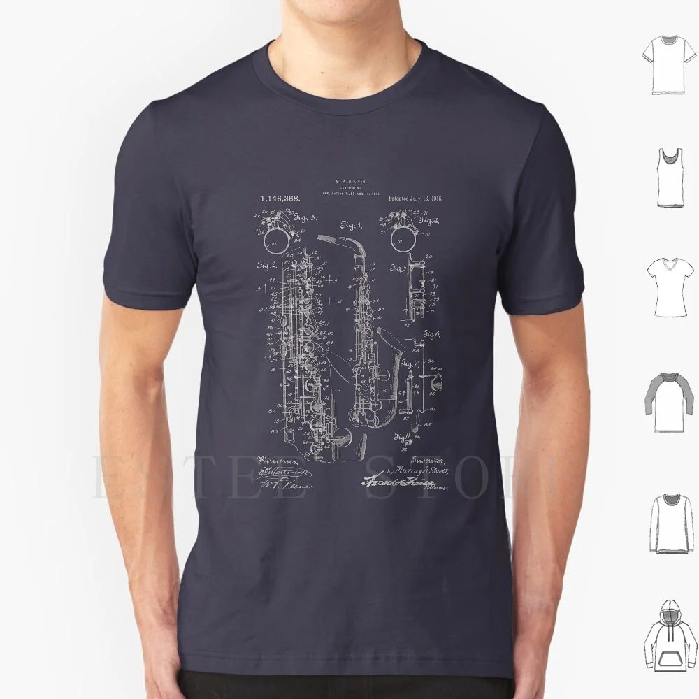 Saxophone T Shirt Print Cotton Flute Traditional Violin Wind Instrument Classical Guitar Acoustic Blues Jazz Country Piano Bass