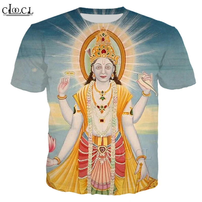 CLOOC Indian Goddess 3D Print Summer Fashion T Shirts Men Women Harajuku Hip Hop Short Sleeve Tee Shirt Hot Selling Tops