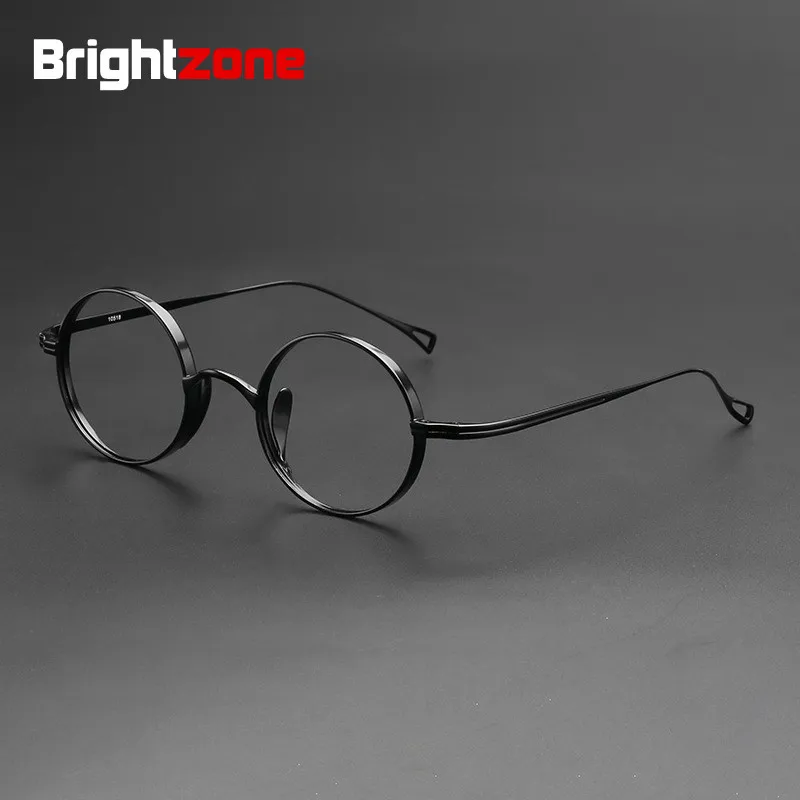 

New Thick Pure Titanium Full Rim Round Frame Brillen Men Women Eyeglasses Oculos De Grau Gafas Clear Glasses Spectacles Eyewear