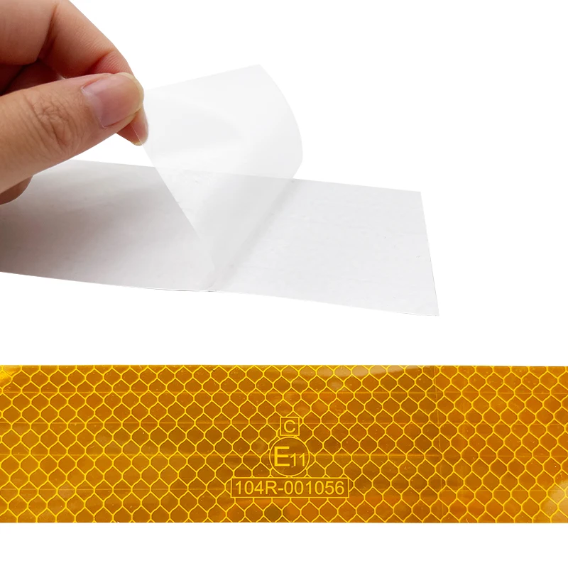 Roadstar PMMA ECE 104R Reflective Sticker Warning Tape for Truck Trailer Road Safety Aluminized High Intensity Prismatic type