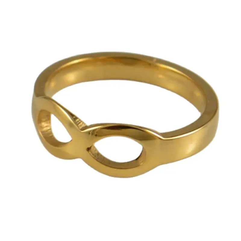 

18K GP символ бесконечности качественный продукт Титан Нержавеющая сталь Кольцо женское обещание обручальное кольцо Модные ювелирные изделия