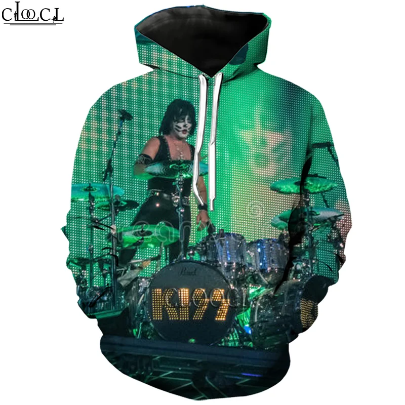 

HX Newest Rock Singer KISS Band Hoodie Men Women Sweatshirts 3D Print Fashion Harajuku Casual Hooded Tracksuit Drop Shipping